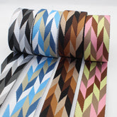 5 Meters 50mm Striped Arrow Mosaic Webbing #RUB1995 - ACCESSOIRES LEDUC BV